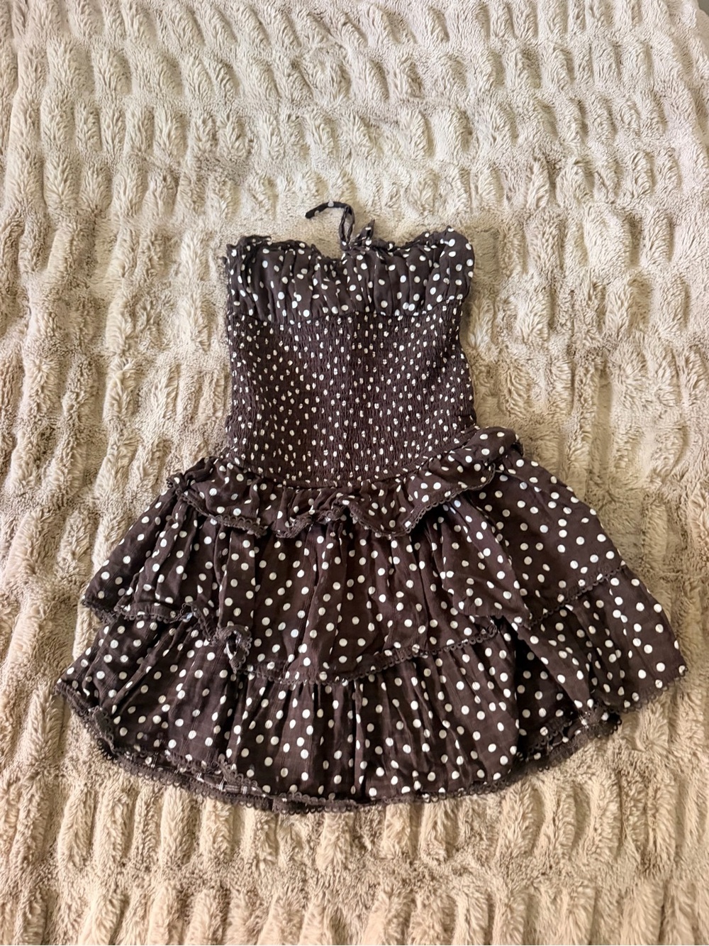 Wild Fable Strapless Polka Dot Dress